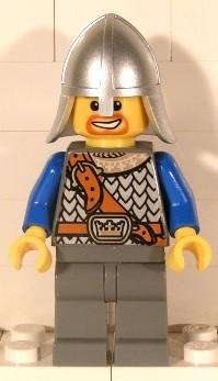 LEGO Minifigure-Fantasy Era - Crown Knight Scale Mail with Chest Strap, Helmet with Neck Protector, Beard around Mouth-Castle / Fantasy Era-CAS407-Creative Brick Builders